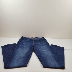 Levi's 505 Straight Jeans Womens 6 Dark Blue Excellent Mid Rise Denim 15505-0111